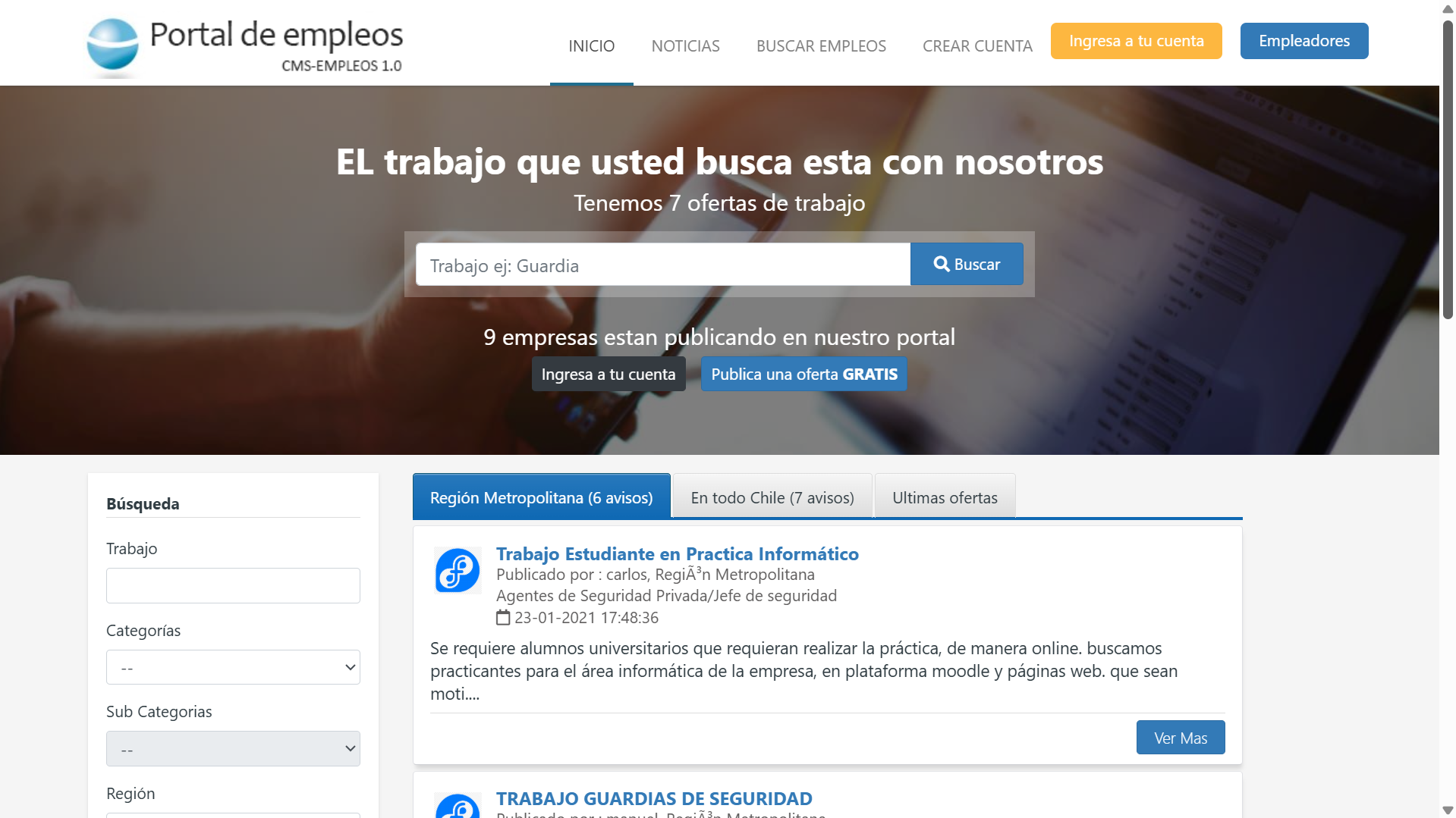Portal de Empleos